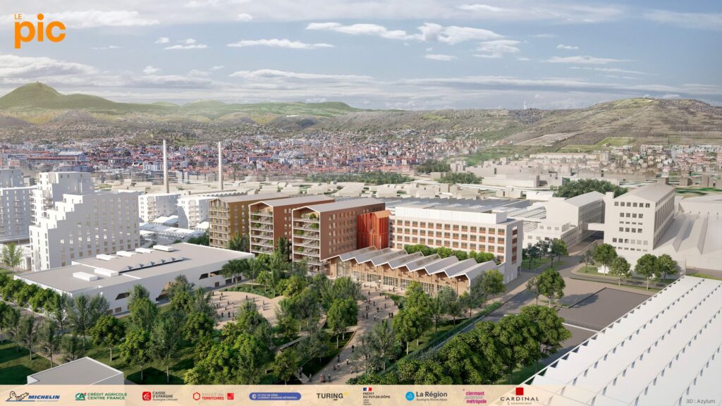 Vue 3D globale du futur plus grand espace de coworking et coliving de France.