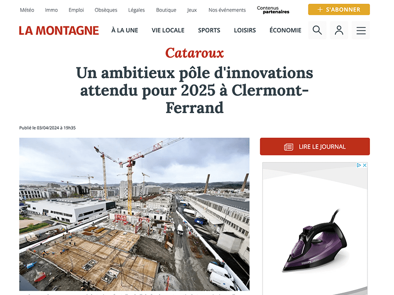 Un ambitieux pôle d'innovations attendu pour 2025 à Clermont-Ferrand