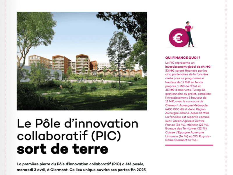 Le pole d'innovation collaboratif (PIC) sort de terre. (Clermotn Auvergne Metropole)